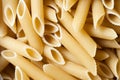 Closeup of the heap of uncooked pasta