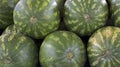 Closeup of heap of watermelons