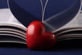 Closeup heart, pages folded into a heart shape Royalty Free Stock Photo