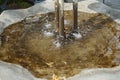 Closeup high angle shot of a fountain