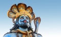 Closeup of Hindu God Shiva idol in karthika deepam ustav event Royalty Free Stock Photo