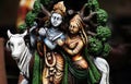 Closeup of Hindu Gods Krishna and Radha Royalty Free Stock Photo