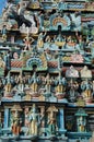 Closeup of Hindu Srirangam Temple in Trichy,India