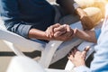 Closeup holding hands of couple senior elder retirement resting