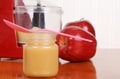 Closeup homemade baby apple sauce