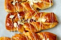 Closeup of Homemade raisin Bread twist