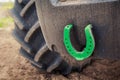 Closeup horse-shoe for happiness as Ukrainian tradition Royalty Free Stock Photo