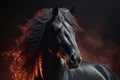Closeup horse. Generate Ai Royalty Free Stock Photo