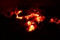 Closeup of Hot Coals, Burning Charcoal Royalty Free Stock Photo