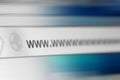 Closeup of Http Address in Web Browser in Shades of Blue - Shallow Depth of Field Royalty Free Stock Photo