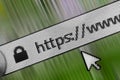 Closeup of Http Address in Web Browser Royalty Free Stock Photo