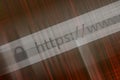 Closeup of Http Address in Web Browser in Shades of red Royalty Free Stock Photo