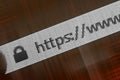 Closeup of Http Address in Web Browser in Shades of red Royalty Free Stock Photo