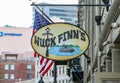 A Closeup of the Huck Finn`s Sign in New Orleans Royalty Free Stock Photo