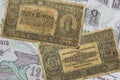 Closeup of a Hungarian 1000 Korona banknote depicting St. Stephen