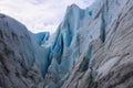 Closeup of ice chunks of the Aialik Glacier on Alaska Royalty Free Stock Photo