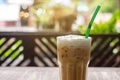 Ice coffee on the table Royalty Free Stock Photo