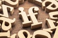 IF word in the group of wooden English alphabets Royalty Free Stock Photo