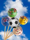 image of delicious sweets with a soccer ball shaped candy