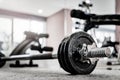 Closeup image of a fitness equipment in gym Royalty Free Stock Photo