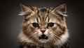 Angsty Feline Expression A Portrait of a Disgruntled Kitten, Capturing the Intense Emotion of an Indoor Outburst in Black and Royalty Free Stock Photo