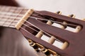 Closeup image of guitar fingerboard Royalty Free Stock Photo
