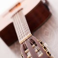 Closeup image of guitar fingerboard Royalty Free Stock Photo