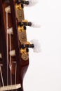 Closeup image of guitar fingerboard Royalty Free Stock Photo