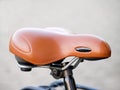 Closeup image of a modern comfortable bycycle seat