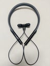 Closeup image of neckband headphones