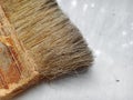 Closeup image of a paint brush on the floor Royalty Free Stock Photo