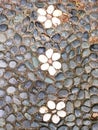 pebble wash stepping stone arranged symmetrical Royalty Free Stock Photo