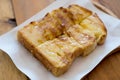 Closeup image of a piece of sliced bread toast