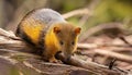 Striking Portrait of a Rare Yellowfooted Antechinus, Caught in Vivid Morning Light with Sharp Textures and Dynamic Energy, Royalty Free Stock Photo