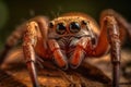 A closeup image of a spider head. A striking macro shot. Generative AI