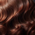 closeup image of wavy long brown hair