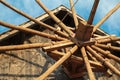 Closeup image of a windmill