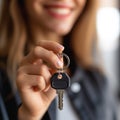 Closeup image of a woman holding the keys 3