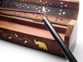 Closeup of an incense stick Royalty Free Stock Photo