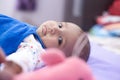 Closeup of Indian Baby in thoughts Royalty Free Stock Photo