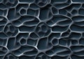 Indium Closeup: Black Silver Wall Pattern with Air Bubbles and E