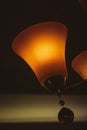 Closeup of indoor night lamp abstract light background Royalty Free Stock Photo