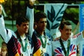 Closeup Indurain Olympic gold medal ceremony