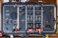 Closeup of industrial communication box for divers