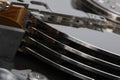 Closeup inside Hard Drive Royalty Free Stock Photo