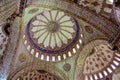 Closeup of the interior of Blue Mosque, Istanbul