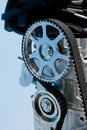 Closeup of an internal combustion engine Royalty Free Stock Photo