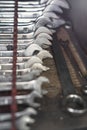 Closeup of iron spanners set Royalty Free Stock Photo