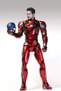 Closeup IRONMAN Statue Figure Model on White Background