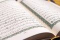 Closeup of Islamic Book Holy Quran Royalty Free Stock Photo